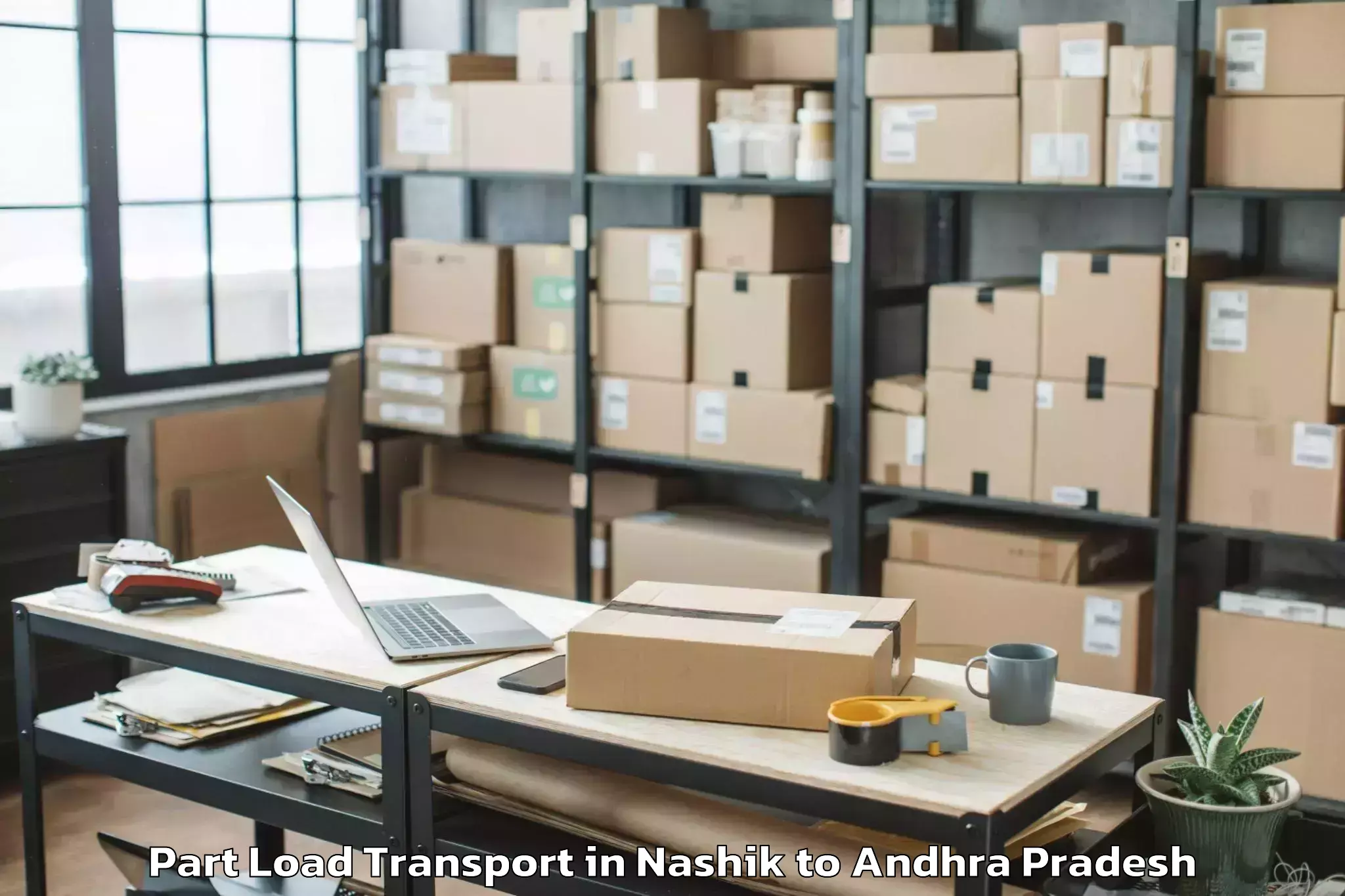 Book Nashik to Pellakur Part Load Transport Online